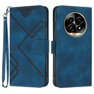 For Realme 13 Pro / 13 Pro+ Global Line Pattern Skin Feel Leather Phone Case(Royal Blue) - 1