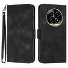 For Realme 13 Pro / 13 Pro+ Global Line Pattern Skin Feel Leather Phone Case(Black) - 1