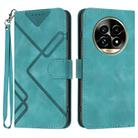 For Realme 13 Pro / 13 Pro+ Global Line Pattern Skin Feel Leather Phone Case(Light Blue) - 1