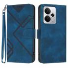 For Realme 14 / P3 5G Global Line Pattern Skin Feel Leather Phone Case(Royal Blue) - 1