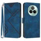 For Realme P3 Pro Line Pattern Skin Feel Leather Phone Case(Royal Blue) - 1