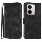 For Realme P3 Ultra 5G Line Pattern Skin Feel Leather Phone Case(Black) - 1