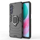 For Samsung Galaxy M54 5G Magnetic Ring Holder PC + TPU Phone Case(Black) - 1