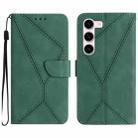 For Samsung Galaxy S23 5G Stitching Embossed Leather Phone Case(Green) - 1