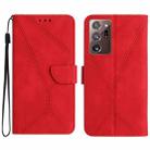 For Samsung Galaxy Note20 Ultra Stitching Embossed Leather Phone Case(Red) - 1