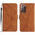 For Samsung Galaxy Note20 Ultra Stitching Embossed Leather Phone Case(Brown) - 1