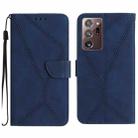 For Samsung Galaxy Note20 Ultra Stitching Embossed Leather Phone Case(Blue) - 1