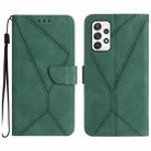 For Samsung Galaxy A53 5G Stitching Embossed Leather Phone Case(Green) - 1
