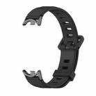 For Xiaomi Mi Band 8 / 9 / 9 NFC Mijobs Flat Hole Breathable Silicone Watch Band(Black) - 3