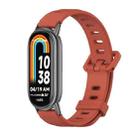 For Xiaomi Mi Band 8 / 9 / 9 NFC Mijobs Flat Hole Breathable Silicone Watch Band(Orange+Black) - 1