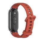 For Xiaomi Mi Band 8 / 9 / 9 NFC Mijobs Flat Hole Breathable Silicone Watch Band(Orange+Black) - 2