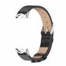 For Xiaomi Mi Band 8 / 9 / 9 NFC Mijobs Microfiber PU Leather Watch Band(Black Silver) - 2