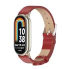 For Xiaomi Mi Band 8 / 9 / 9 NFC Mijobs Microfiber PU Leather Watch Band(Red Light Gold) - 1