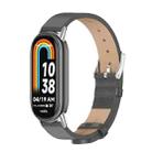 For Xiaomi Mi Band 8 / 9 / 9 NFC Mijobs Microfiber PU Leather Watch Band(Grey Silver) - 1