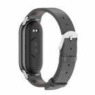 For Xiaomi Mi Band 8 / 9 / 9 NFC Mijobs Microfiber PU Leather Watch Band(Grey Silver) - 3