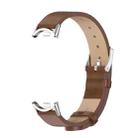 For Xiaomi Mi Band 8 / 9 / 9 NFC Mijobs Microfiber PU Leather Watch Band(Brown Silver) - 2