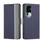 For OPPO Reno10 5G Twill Texture Side Button Leather Phone Case(Blue) - 1
