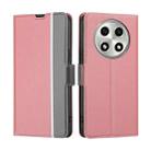 For OPPO A2 Pro 5G Twill Texture Side Button Leather Phone Case(Pink) - 1