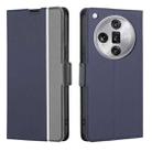 For OPPO Find X7 Ultra 5G Twill Texture Side Button Leather Phone Case(Blue) - 1