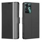 For OPPO Reno11 F 5G Twill Texture Side Button Leather Phone Case(Black) - 1
