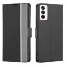 For OPPO Reno12 5G Global Twill Texture Side Button Leather Phone Case(Black) - 1