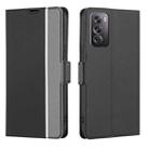 For OPPO Reno12 Pro 5G Global Twill Texture Side Button Leather Phone Case(Black) - 1