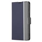 For OPPO A5 Pro 5G Global Twill Texture Side Button Leather Phone Case(Blue) - 2
