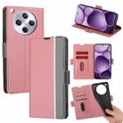 For OPPO Find X8s+ 5G Twill Texture Side Button Leather Phone Case(Pink) - 1