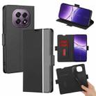 For OPPO A5 5G 2025 Global Twill Texture Side Button Leather Phone Case(Black) - 1
