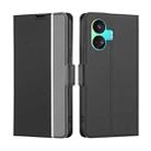 For Realme GT Neo5 SE Twill Texture Side Button Leather Phone Case(Black) - 1