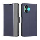 For Realme GT Neo5 SE Twill Texture Side Button Leather Phone Case(Blue) - 1