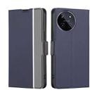 For Realme 11 4G Twill Texture Side Button Leather Phone Case(Blue) - 1