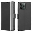 For Realme GT Neo6 SE Twill Texture Side Button Leather Phone Case(Black) - 1