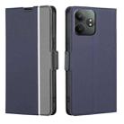 For Realme GT Neo6 SE Twill Texture Side Button Leather Phone Case(Blue) - 1