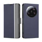 For Xiaomi 13 Ultra 5G Twill Texture Side Button Leather Phone Case(Blue) - 1