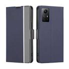 For Xiaomi Redmi Note 12S 4G Twill Texture Side Button Leather Phone Case(Blue) - 1