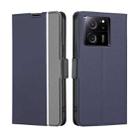 For Xiaomi Redmi K60 Ultra Twill Texture Side Button Leather Phone Case(Blue) - 1