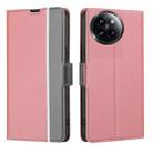 For Xiaomi Civi 4 Pro Twill Texture Side Button Leather Phone Case(Pink) - 1