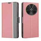 For Xiaomi Redmi A3 4G Twill Texture Side Button Leather Phone Case(Pink) - 1