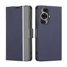 For Huawei nova 11 Pro 4G / 11 Ultra 4G Twill Texture Side Button Leather Phone Case(Blue) - 1