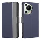 For Huawei Pura 70 Ultra 5G Twill Texture Side Button Leather Phone Case(Blue) - 1