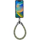 Universal Phone Short Lanyard(Army Green + White) - 1