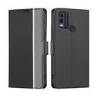 For Nokia C22 Twill Texture Side Button Leather Phone Case(Black) - 1