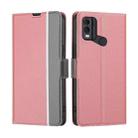 For Nokia C22 Twill Texture Side Button Leather Phone Case(Pink) - 1