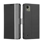 For Nokia C110 4G Twill Texture Side Button Leather Phone Case(Black) - 1