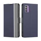 For Nokia G42 5G Twill Texture Side Button Leather Phone Case(Blue) - 1