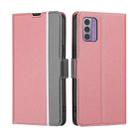 For Nokia G42 5G Twill Texture Side Button Leather Phone Case(Pink) - 1