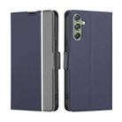 For Samsung Galaxy M34 5G / F34 5G Twill Texture Side Button Leather Phone Case(Blue) - 1