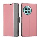 For OnePlus Ace 2 Pro Twill Texture Side Button Leather Phone Case(Pink) - 1