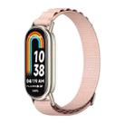 For Xiaomi Mi Band 8 Mijobs Nylon Breathable Watch Band(Pink Light Gold) - 1
